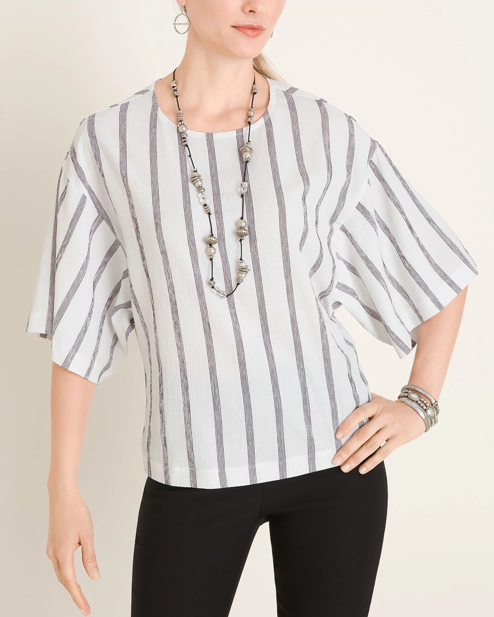 Striped Textured Top | Chico's